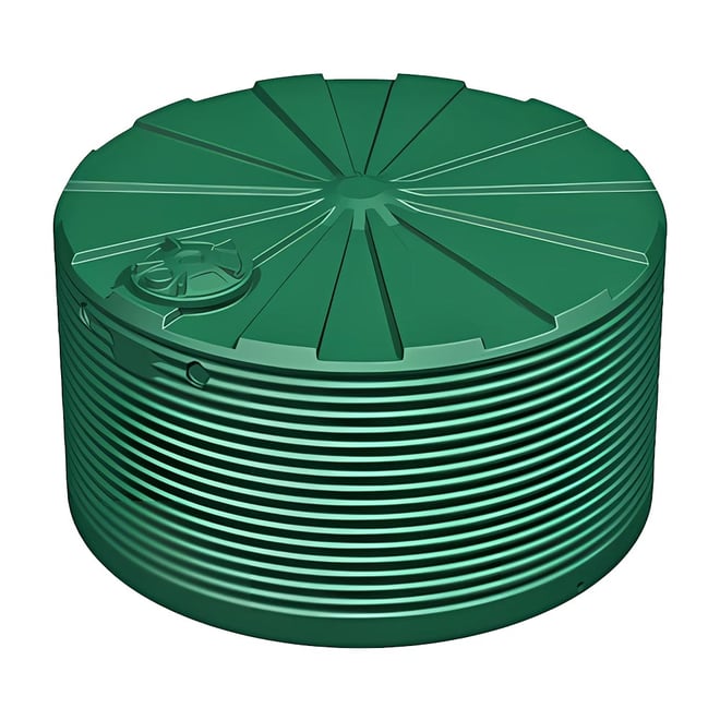 Corrugated Squat Poly Water Tank 9000L Heritage Red