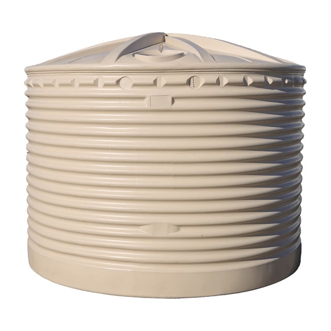 Corrugated Self Supporting Lid Round Water Tank 22500L Smooth Cream