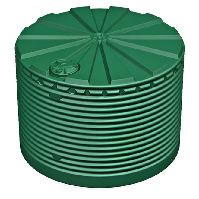 Corrugated Tall Poly Water Tank 22500L Mist Green
