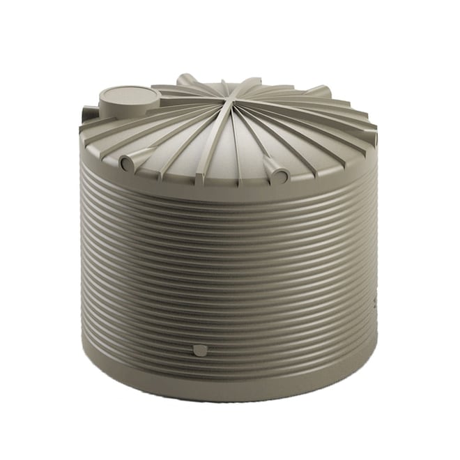 Hybrid Round Poly Tank 10000L Gun Metal Grey