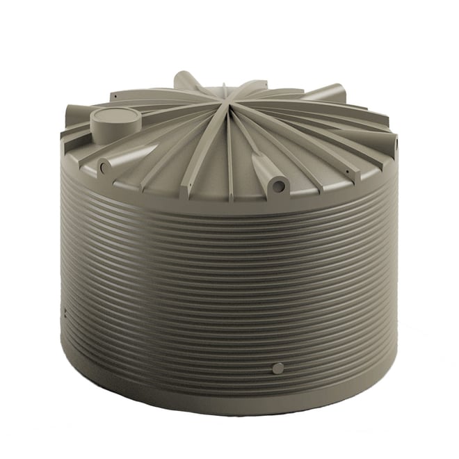 Hybrid Round Poly Tank 22500L Gun Metal Grey