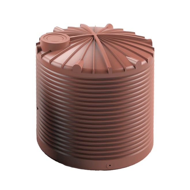 Hybrid Round Poly Tank 5000L Cream