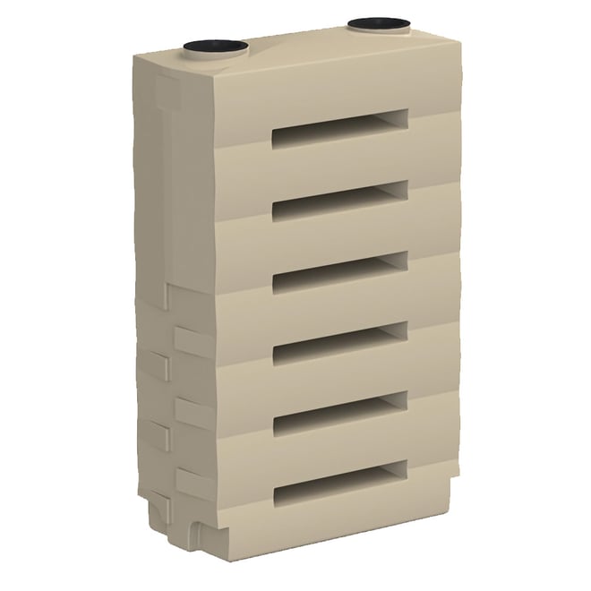 Slimline Razor Stubby Water Tank 1000L Wheat