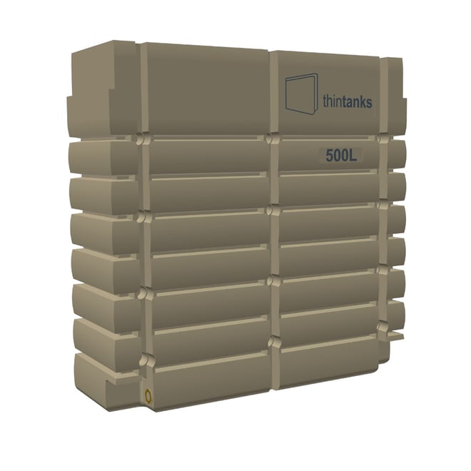 ThinTank Slimline Water Tank 500L Smooth Cream