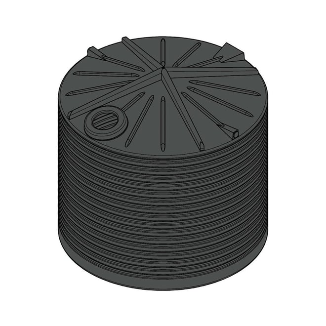 Round Poly Tank 13638L Slate Grey