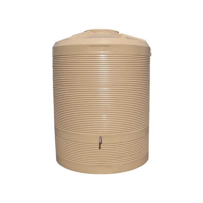 Round Poly Water Tank 2500L Smooth Cream