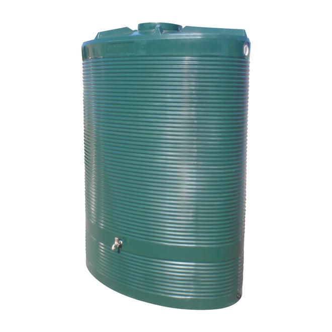 Slimline Poly Water Tank 1500L Smooth Cream