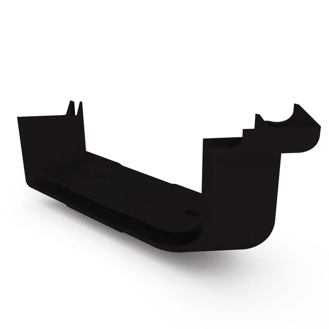 Quad Gutter Low Front 115 External Two Piece Cast Angle 90° Ebony