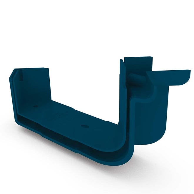 Quad Gutter Low Front 115 Internal Two Piece Cast Angle 90° Mountain Blue