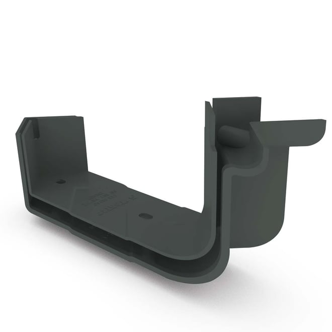 Quad Gutter Low Front 115 Internal Two Piece Cast Angle 90° Slate Grey