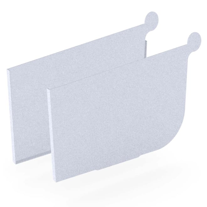 Quad Gutter Low Front 115 Stop End Pair Zinc/Aluminium