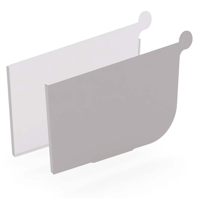 Quad Gutter Low Front 115 Stop End Pair Birch
