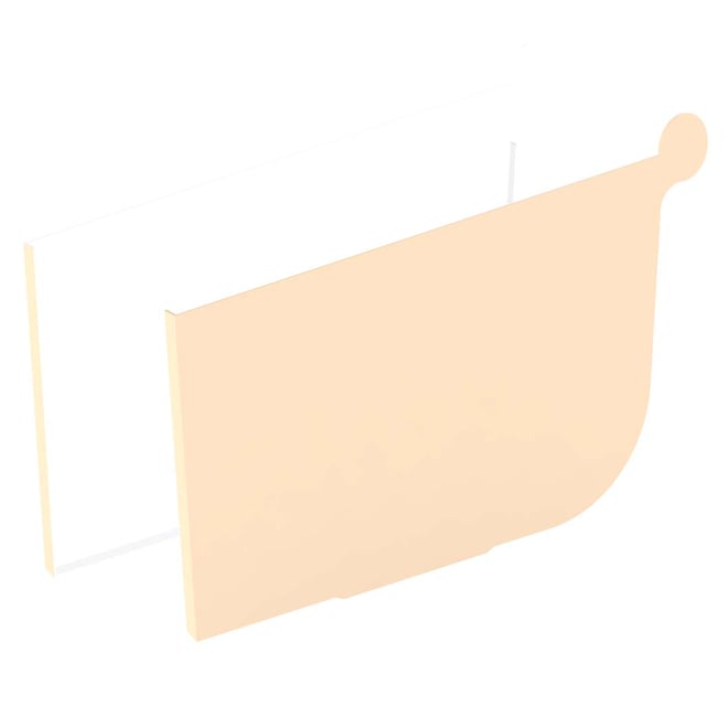 Quad Gutter Low Front 115 Stop End Pair Smooth Cream