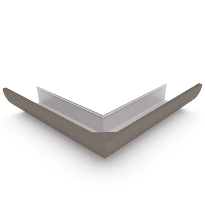 Quarter Round Gutter External Mitre Driftwood