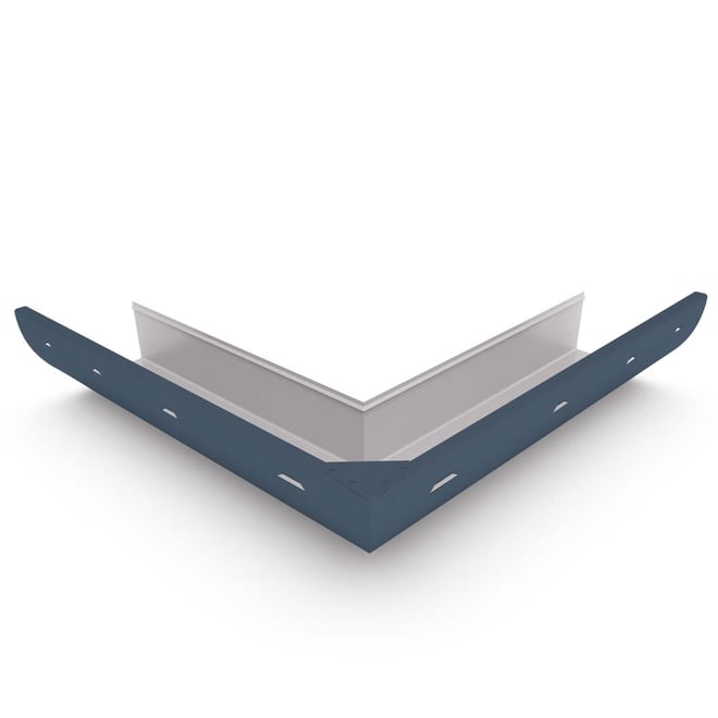 Quarter Round Gutter External Mitre Slotted Dark Stone
