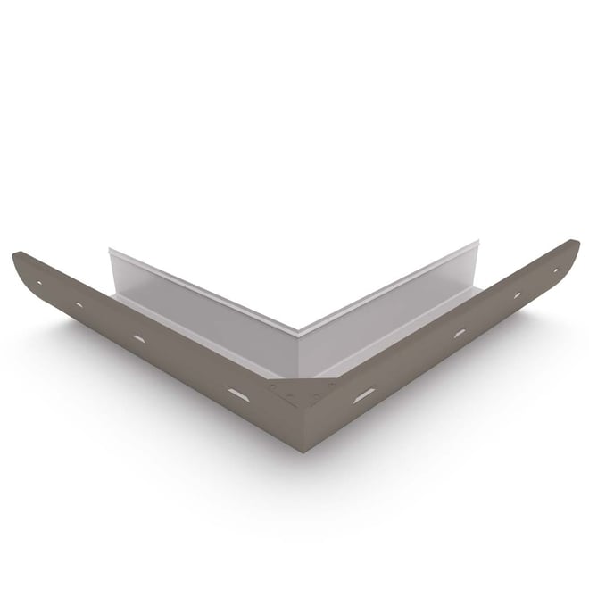 Quarter Round Gutter External Mitre Slotted Driftwood