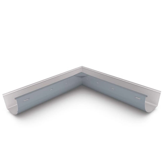 Quarter Round Gutter Internal Mitre Slotted Armour Grey
