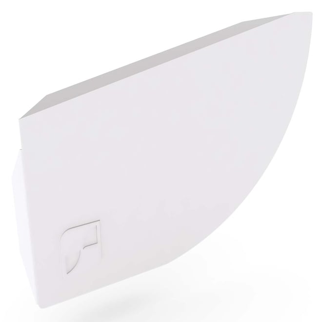 Quarter Round Gutter Stop End Left Hand Off White