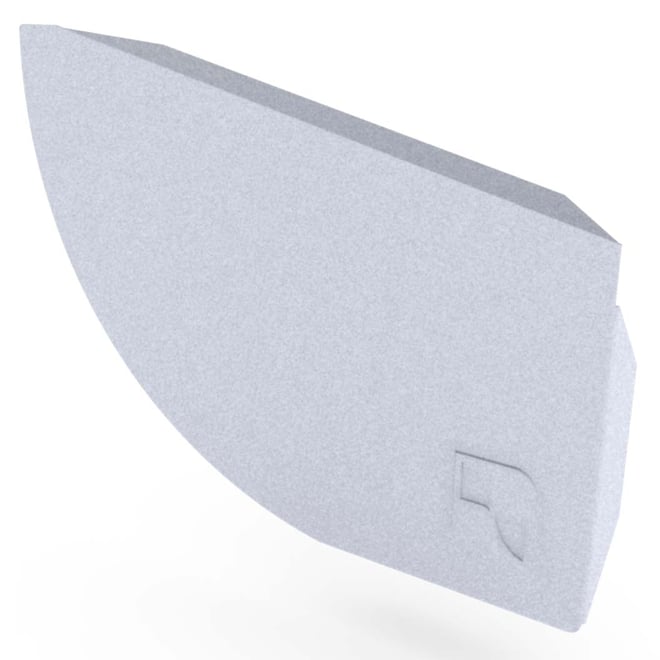 Quarter Round Gutter Stop End Right Hand Zinc/Aluminium