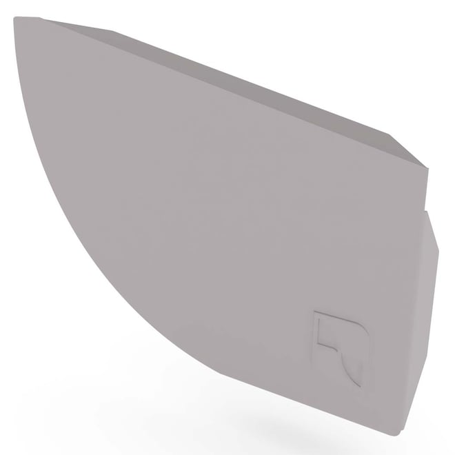 Quarter Round Gutter Stop End Right Hand Birch