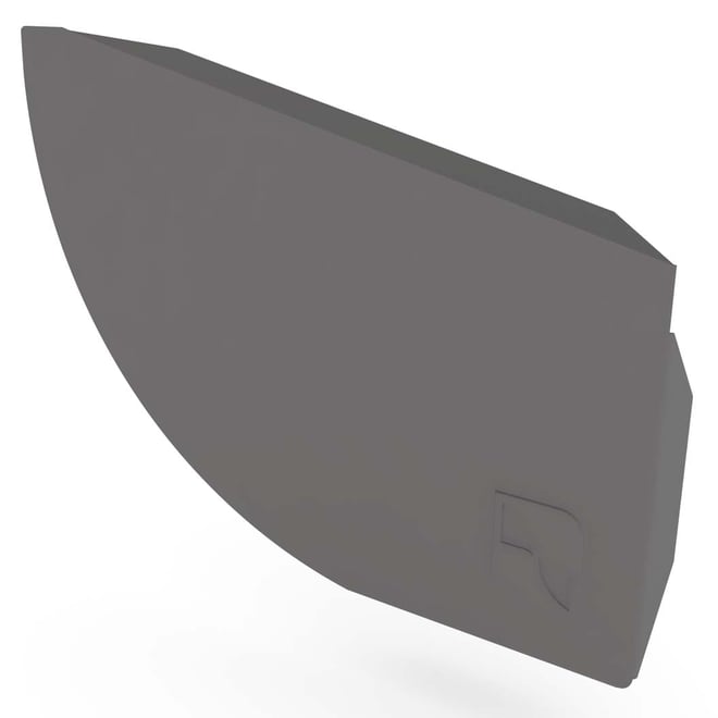 Quarter Round Gutter Stop End Right Hand Cobblestone
