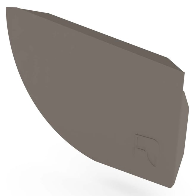 Quarter Round Gutter Stop End Right Hand Driftwood