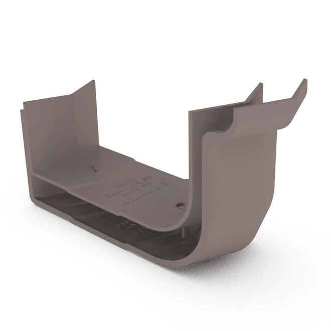 Quad Gutter 115 External Two Piece Cast Angle 135° Banyan Brown