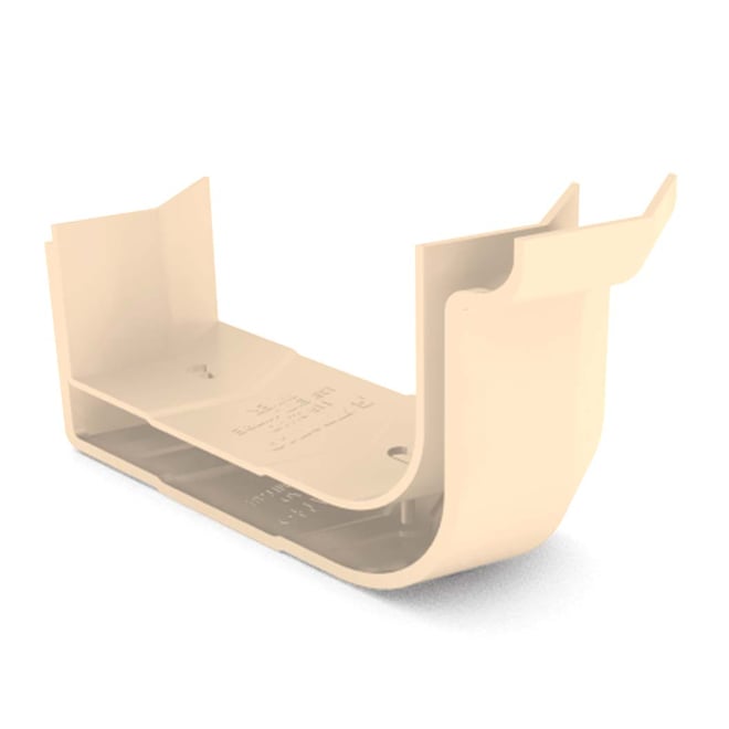 Quad Gutter 115 External Two Piece Cast Angle 135° Smooth Cream