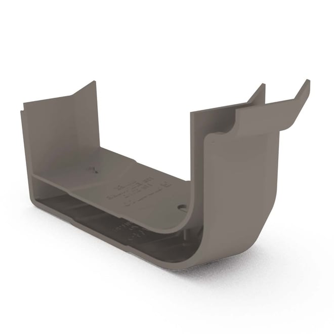 Quad Gutter 115 External Two Piece Cast Angle 135° Driftwood