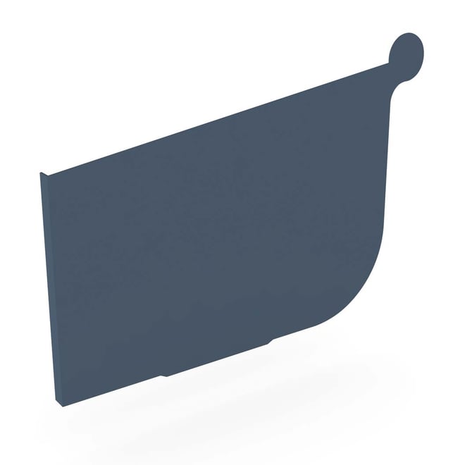 Quad Gutter 115 Stop End Left Hand Dark Stone