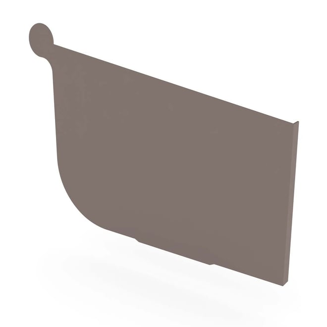 Quad Gutter 115 Stop End Right Hand Banyan Brown