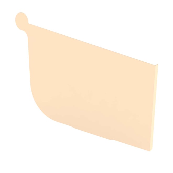 Quad Gutter 115 Stop End Right Hand Smooth Cream