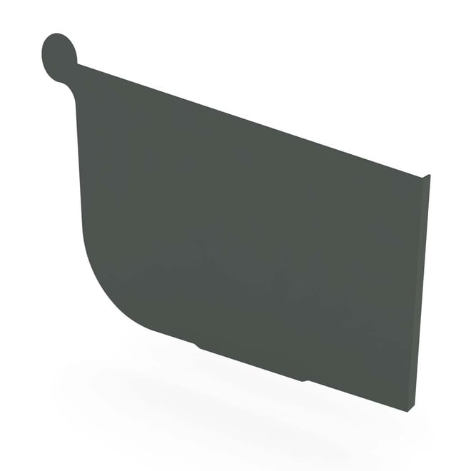 Quad Gutter 115 Stop End Right Hand Slate Grey