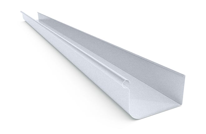 Quad Gutter 125mm Width Colour Zinc/Alum