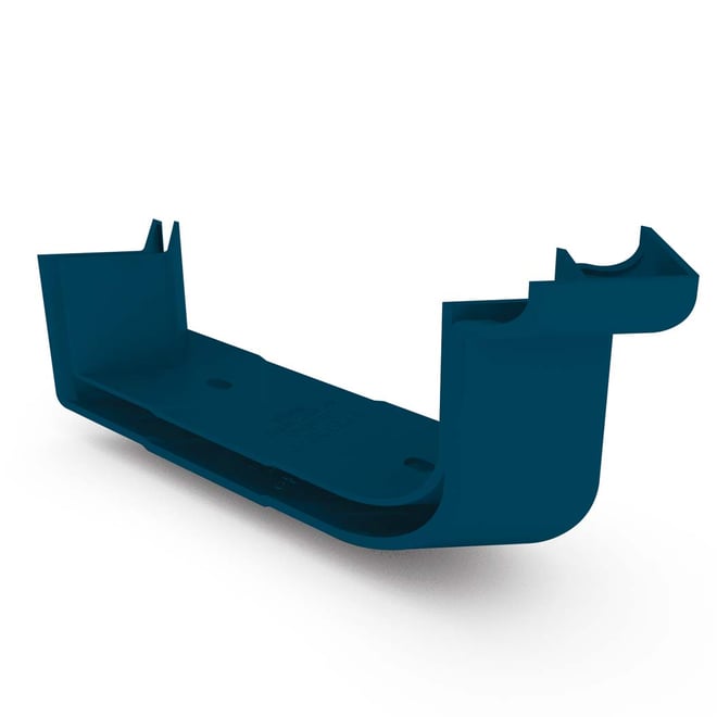 Quad Gutter 125 External Two Piece Cast Angle 90° Mountain Blue