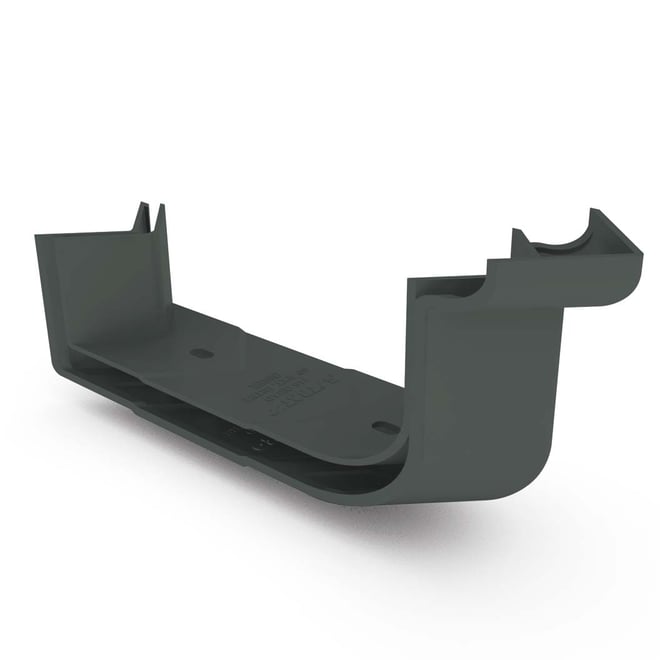 Quad Gutter 125 External Two Piece Cast Angle 90° Slate Grey