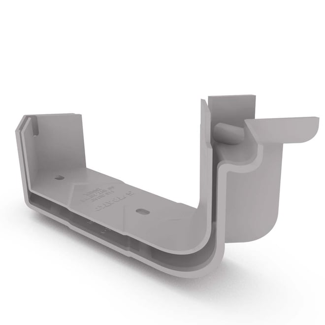 Quad Gutter 125 Internal Two Piece Cast Angle 90° Birch