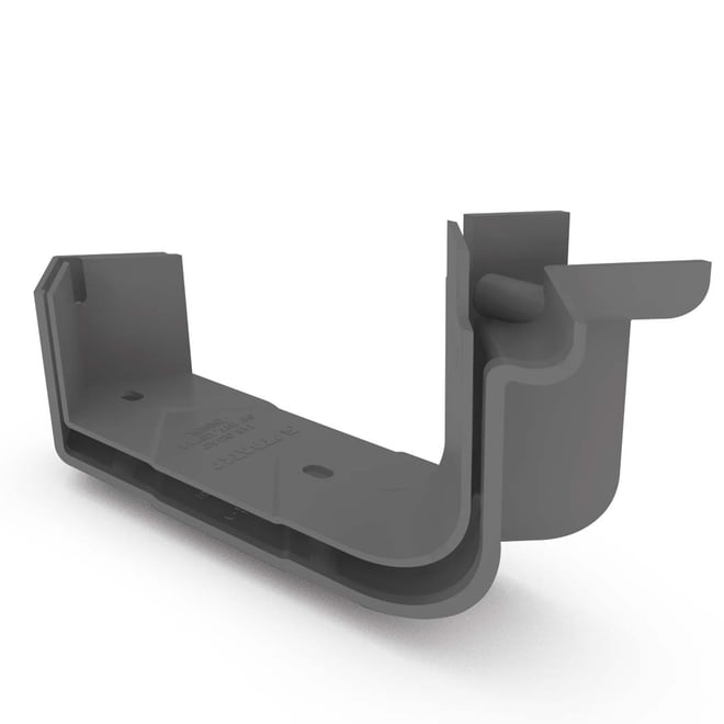 Quad Gutter 125 Internal Two Piece Cast Angle 90° Cobblestone