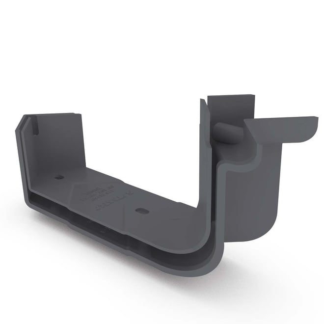 Quad Gutter 125 Internal Two Piece Cast Angle 90° Granite