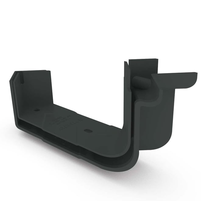 Quad Gutter 125 Internal Two Piece Cast Angle 90° Gun Metal Grey