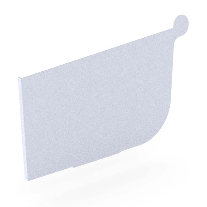 Quad Gutter 125 Stop End Left Hand Zinc/Aluminium