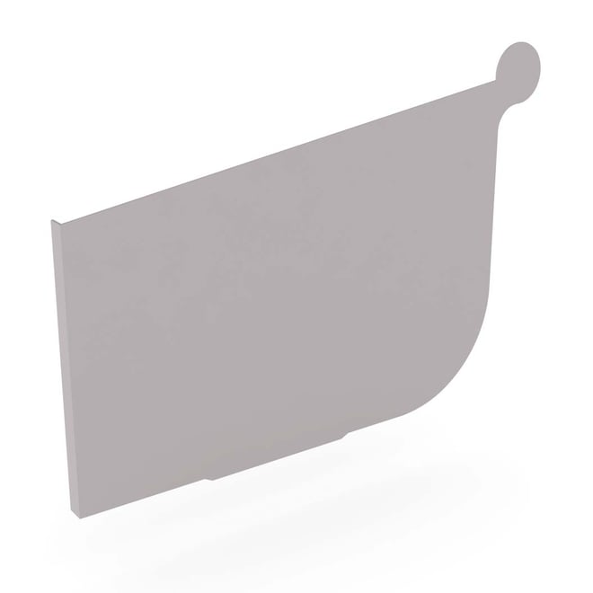 Quad Gutter 125 Stop End Left Hand Birch