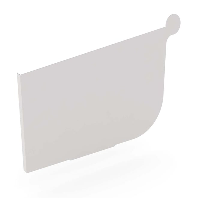 Quad Gutter 125 Stop End Left Hand Gull Grey
