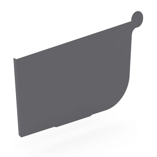 Quad Gutter 125 Stop End Left Hand Granite