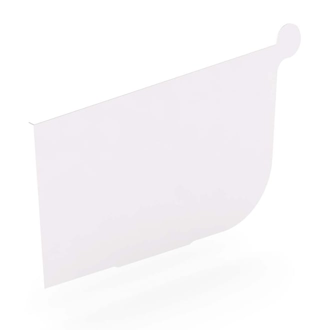 Quad Gutter 125 Stop End Left Hand Off White