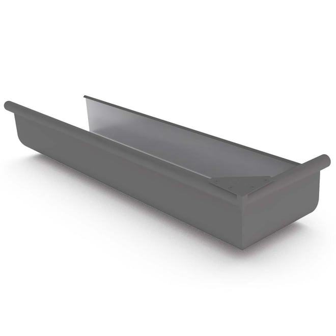 Quad Gutter 150  Return Stop End Right Hand Cobblestone