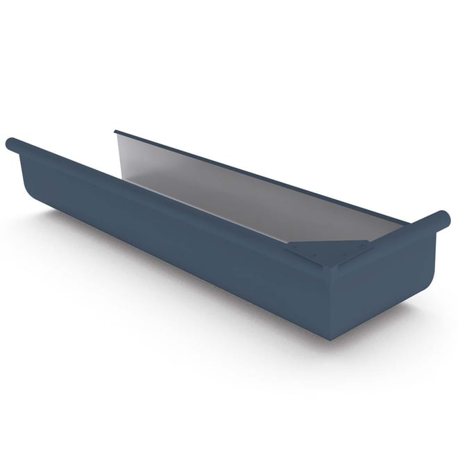 Quad Gutter 150  Return Stop End Right Hand Dark Stone