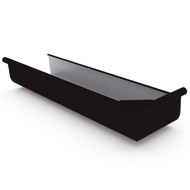 Quad Gutter 150  Return Stop End Right Hand Ebony