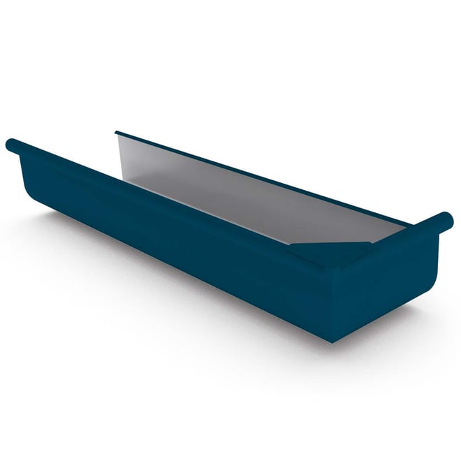 Quad Gutter 150  Return Stop End Right Hand Mountain Blue