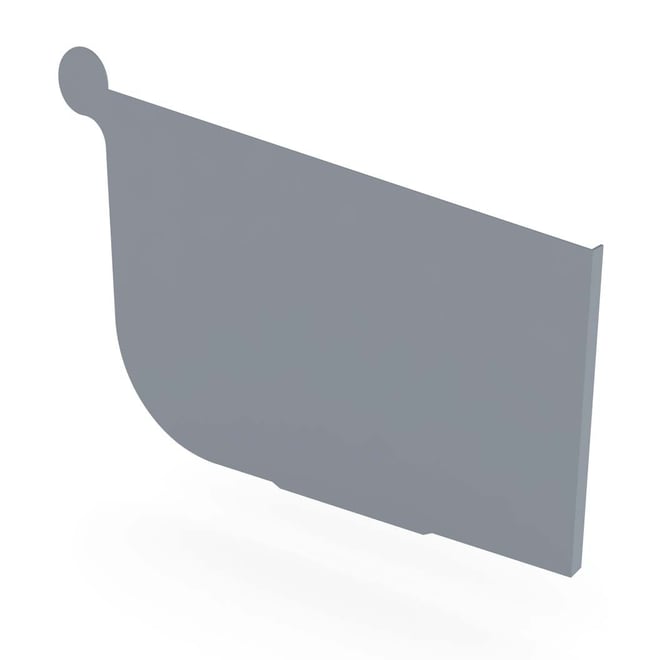 Quad Gutter 150 Stop End Right Hand Armour Grey